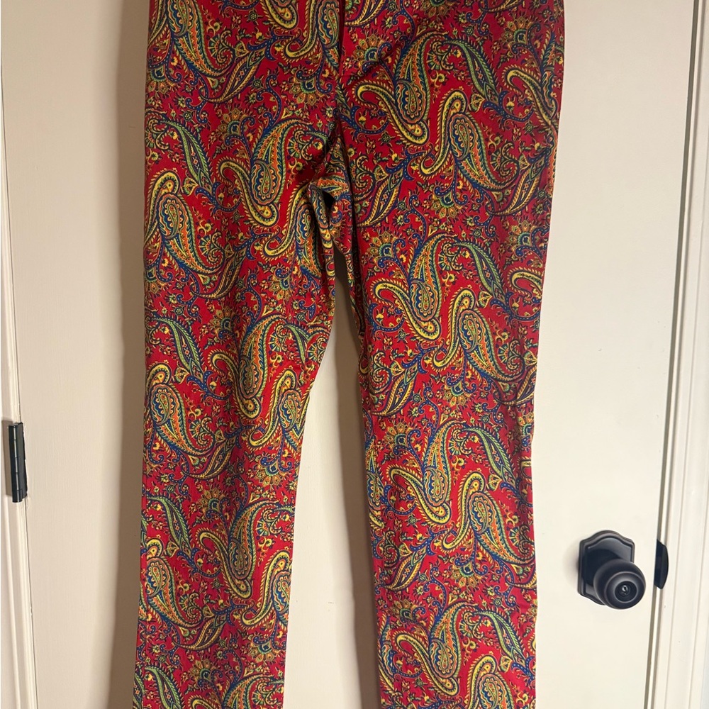 Vibrant Paisley Print Pants